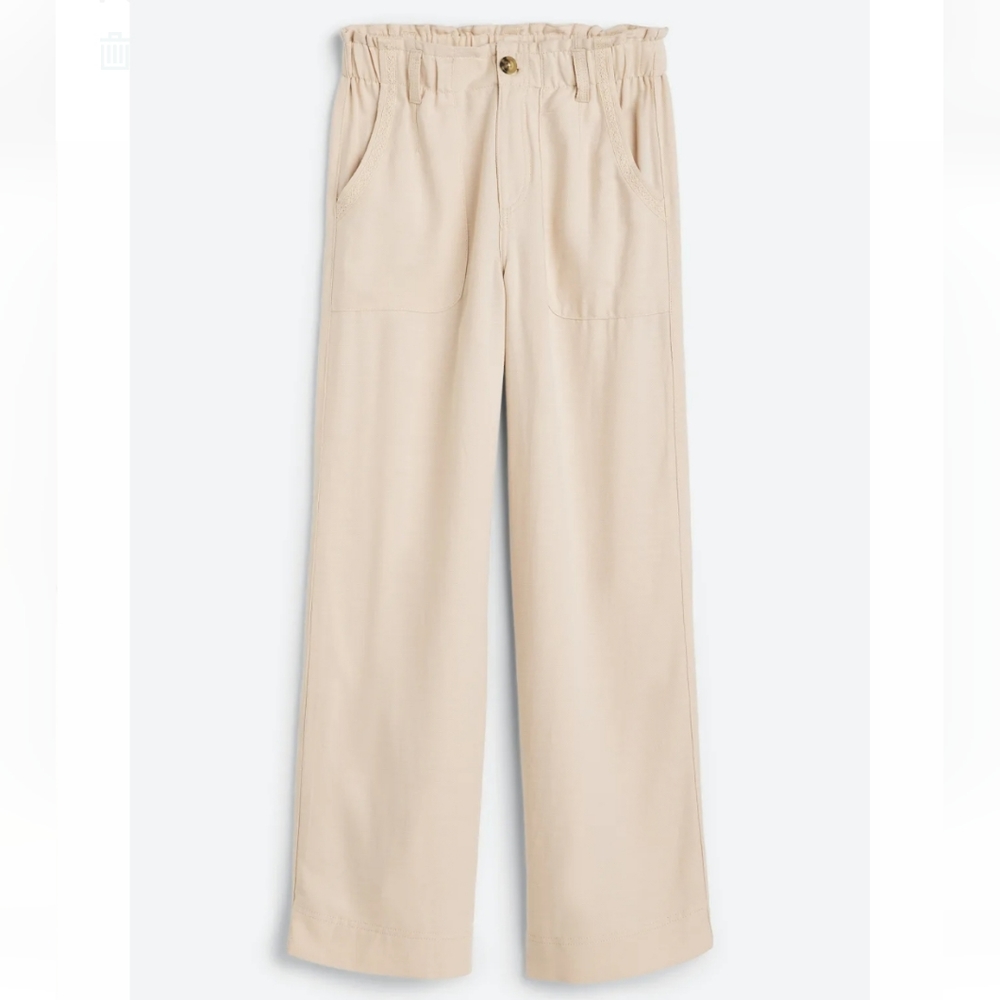 Democracy Sky Rise Paper Bag Waist Wide Leg Pant